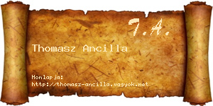 Thomasz Ancilla névjegykártya